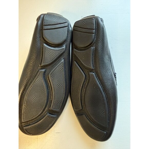 Massimo Matteo Venetian Driver Black Leather Loafers Size 7 Mens NEW [jb] - Picture 5 of 11